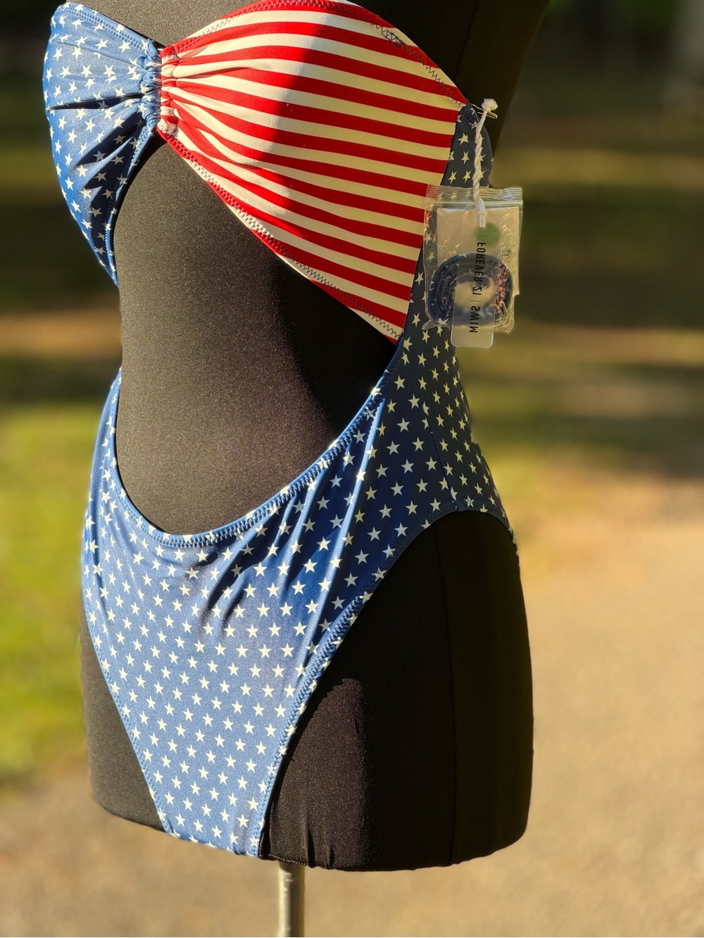 American Flag One-Piece Swim - Blue & Red - Picture 5 of 6